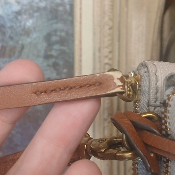 FIRM!!!! Fossil Women's Beige Plaid Shoulder Bag - Picture 5 of 17